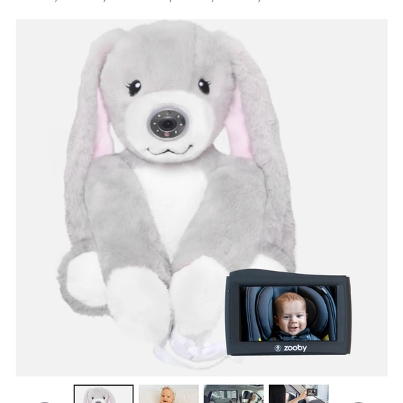 Gray and White Plush Dog Car Seat Accessory